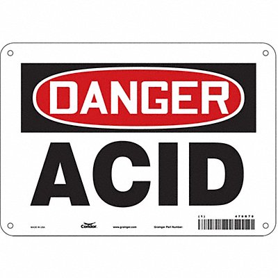 CONDOR 470R70 Safety Sign 7 in x 10 in Aluminum