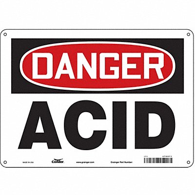 CONDOR 470R71 J6910 Safety Sign 10 in x 14 in Aluminum