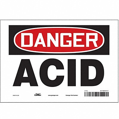 CONDOR 470R77 Safety Sign 7 inx10 in Vinyl