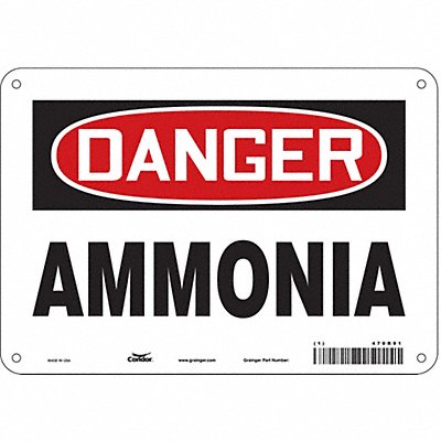 CONDOR 470R91 Safety Sign 7 in x 10 in Aluminum