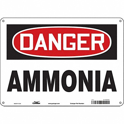 CONDOR 470R96 Safety Sign 10 in x 14 in Polyethylene