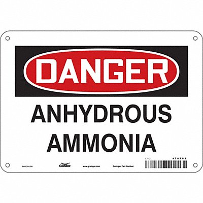 CONDOR 470T03 Safety Sign 7 inx10 in Polyethylene
