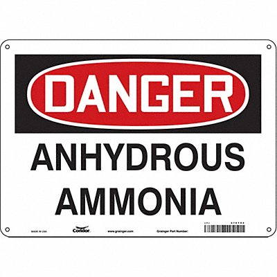 CONDOR 470T04 Safety Sign 10 inx14 in Polyethylene