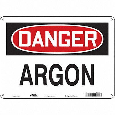 CONDOR 470T11 Safety Sign 10 in x 14 in Polyethylene