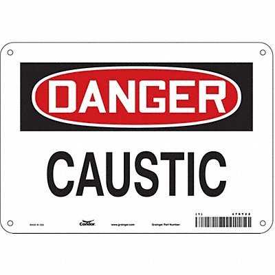 CONDOR 470T22 Safety Sign 7 in x 10 in Aluminum
