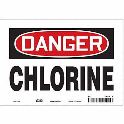 CONDOR 470T36 Safety Sign 7 in x 10 in Vinyl