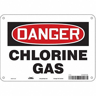 CONDOR 470T38 Safety Sign 7 in x 10 in Aluminum