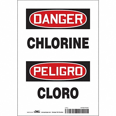 CONDOR 470T49 Safety Sign 10 in x 7 in Vinyl