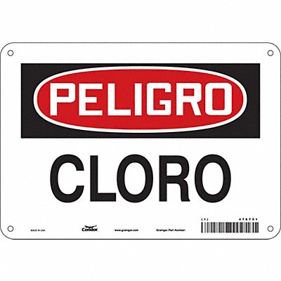 CONDOR 470T51 Safety Sign 7 in x 10 in Aluminum