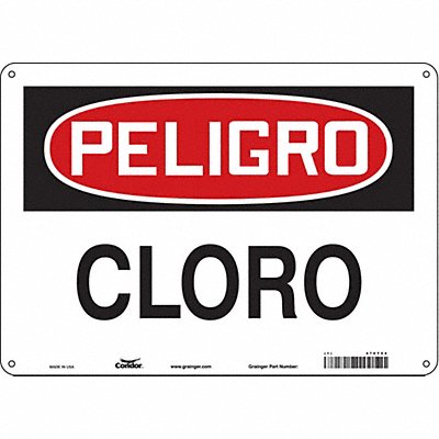 CONDOR 470T54 Safety Sign 10 in x 14 in Polyethylene