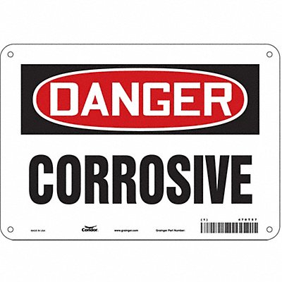 CONDOR 470T57 J6919 Safety Sign 7 in x 10 in Aluminum