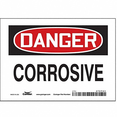 CONDOR 470T63 J6919 Safety Sign 5 inx7 in Vinyl