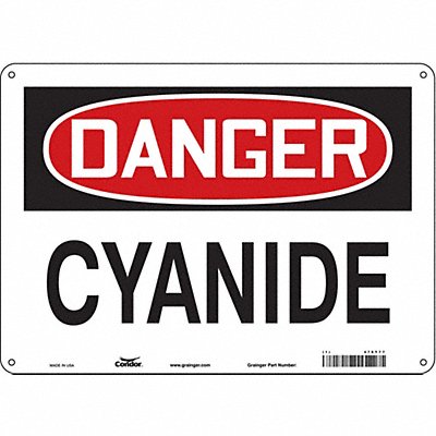 CONDOR 470T77 Safety Sign 10 inx14 in Aluminum