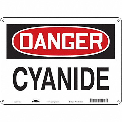 CONDOR 470T80 Safety Sign 10 in x 14 in Polyethylene