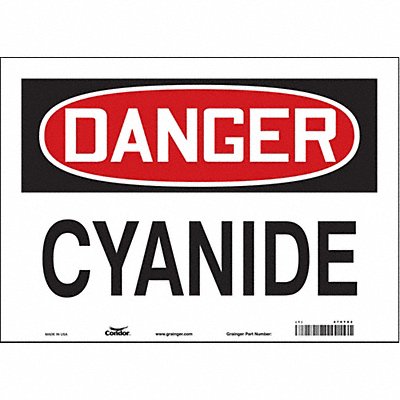 CONDOR 470T82 Safety Sign 10 in x 14 in Vinyl