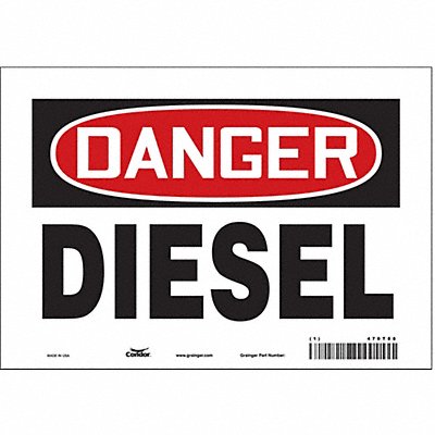 CONDOR 470T88 Safety Sign 7 inx10 in Vinyl