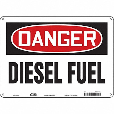 CONDOR 470T91 J6920 Safety Sign 10 inx14 in Aluminum