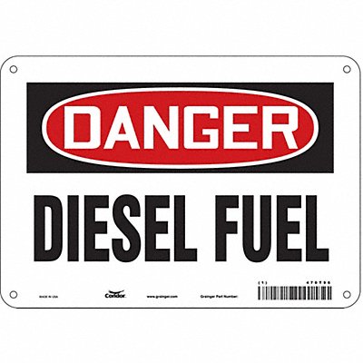 CONDOR 470T96 J6920 Safety Sign 7 inx10 in Polyethylene