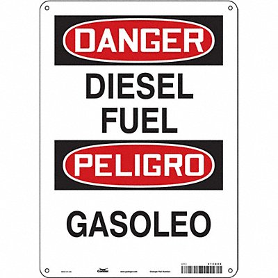 CONDOR 470U06 Safety Sign 14 in x 10 in Aluminum