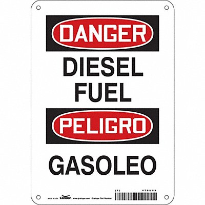 CONDOR 470U09 Safety Sign 10 inx7 in Polyethylene