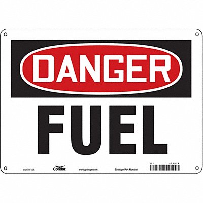CONDOR 470U16 Safety Sign 10 in x 14 in Aluminum