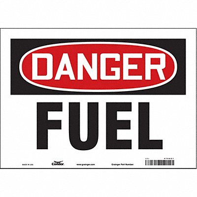 CONDOR 470U21 Safety Sign 10 in x 14 in Vinyl