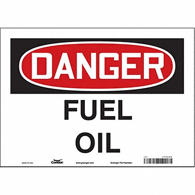 CONDOR 470U28 Safety Sign 10 inx14 in Vinyl