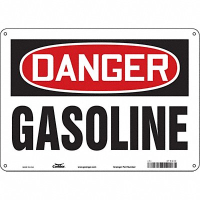 CONDOR 470U32 Safety Sign 10 inx14 in Polyethylene