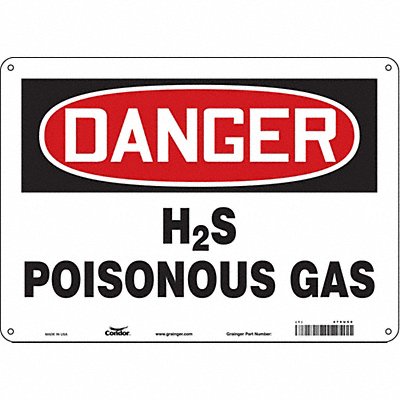 CONDOR 470U50 Safety Sign 10 in x 14 in Aluminum