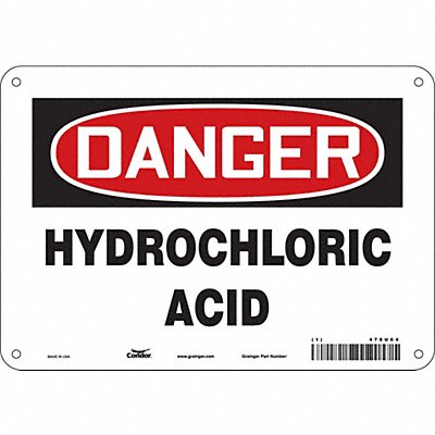 CONDOR 470U64 Safety Sign 7 inx10 in Polyethylene