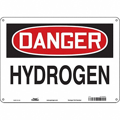 CONDOR 470U83 Safety Sign 10 in x 14 in Aluminum