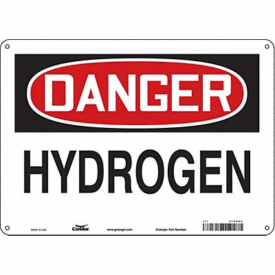 CONDOR 470U85 Safety Sign 10 in x 14 in Polyethylene