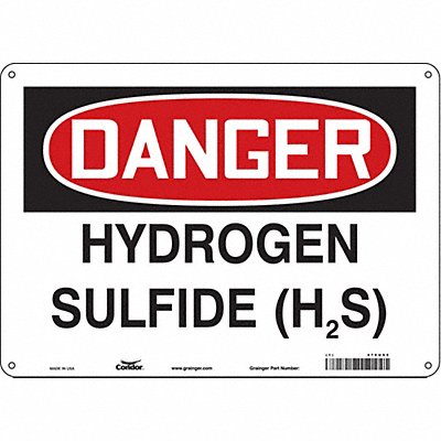 CONDOR 470U95 Safety Sign 10 inx14 in Aluminum