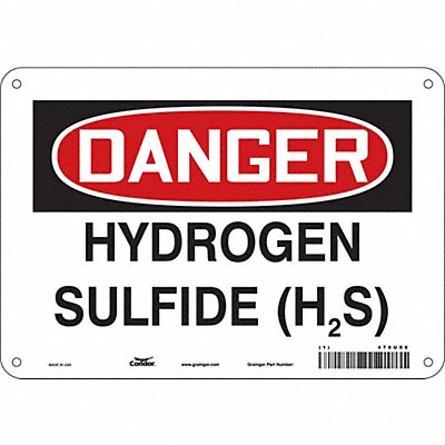 CONDOR 470U98 Safety Sign 7 in x 10 in Polyethylene