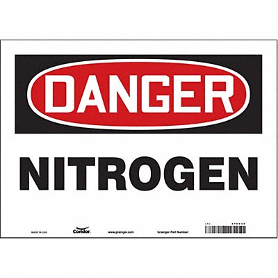 CONDOR 470V35 Safety Sign 10 inx14 in Vinyl