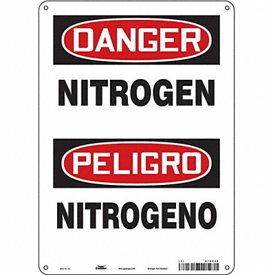 CONDOR 470V45 Safety Sign 14 in x 10 in Polyethylene