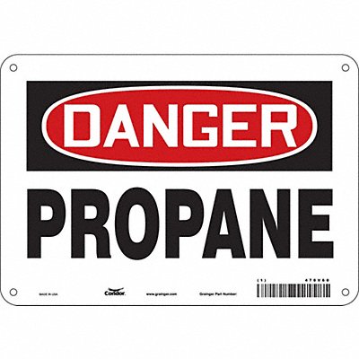 CONDOR 470V60 Safety Sign 7 in x 10 in Aluminum