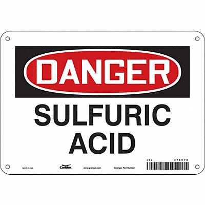 CONDOR 470V78 Safety Sign 7 inx10 in Polyethylene