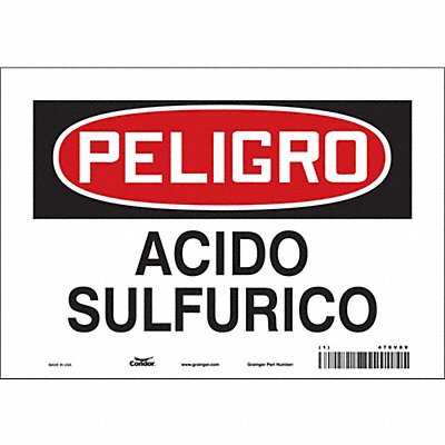 CONDOR 470V89 Safety Sign 7 in x 10 in Vinyl
