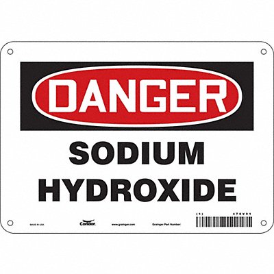 CONDOR 470V91 Safety Sign 7 in x 10 in Aluminum
