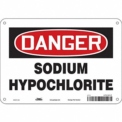 CONDOR 470V97 Safety Sign 7 in x 10 in Aluminum