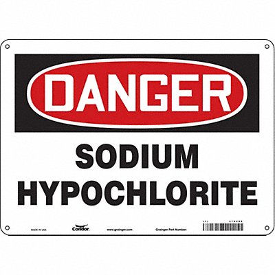 CONDOR 470V98 Safety Sign 10 inx14 in Aluminum