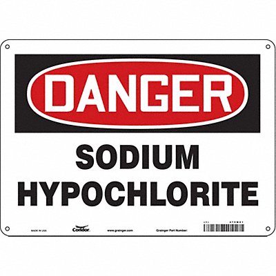 CONDOR 470W01 Safety Sign 10 inx14 in Polyethylene