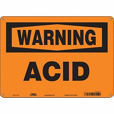 CONDOR 470W07 Safety Sign 10 inx14 in Polyethylene