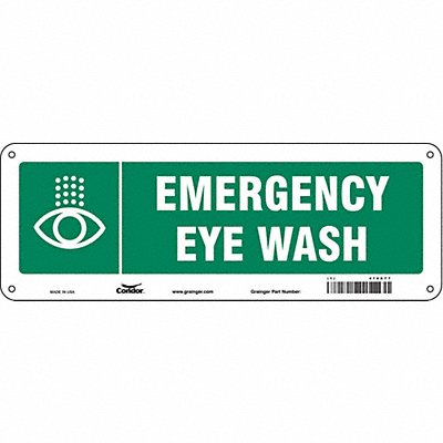 CONDOR 470X77 Safety Sign 5 in x 14 in Polyethylene