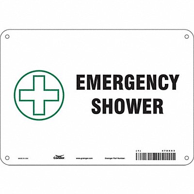 CONDOR 470X93 Safety Sign 7 in x 10 in Polyethylene