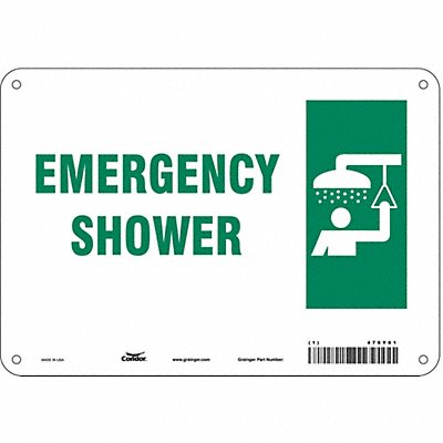 CONDOR 470Y01 Safety Sign 7 in x 10 in Aluminum