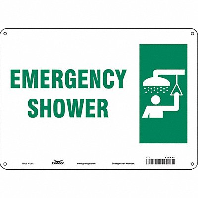 CONDOR 470Y02 Safety Sign 10 in x 14 in Aluminum