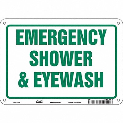 CONDOR 470Y07 Safety Sign 7 in x 10 in Aluminum
