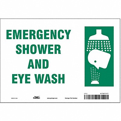 CONDOR 470Y17 Safety Sign 7 in x 10 in Vinyl